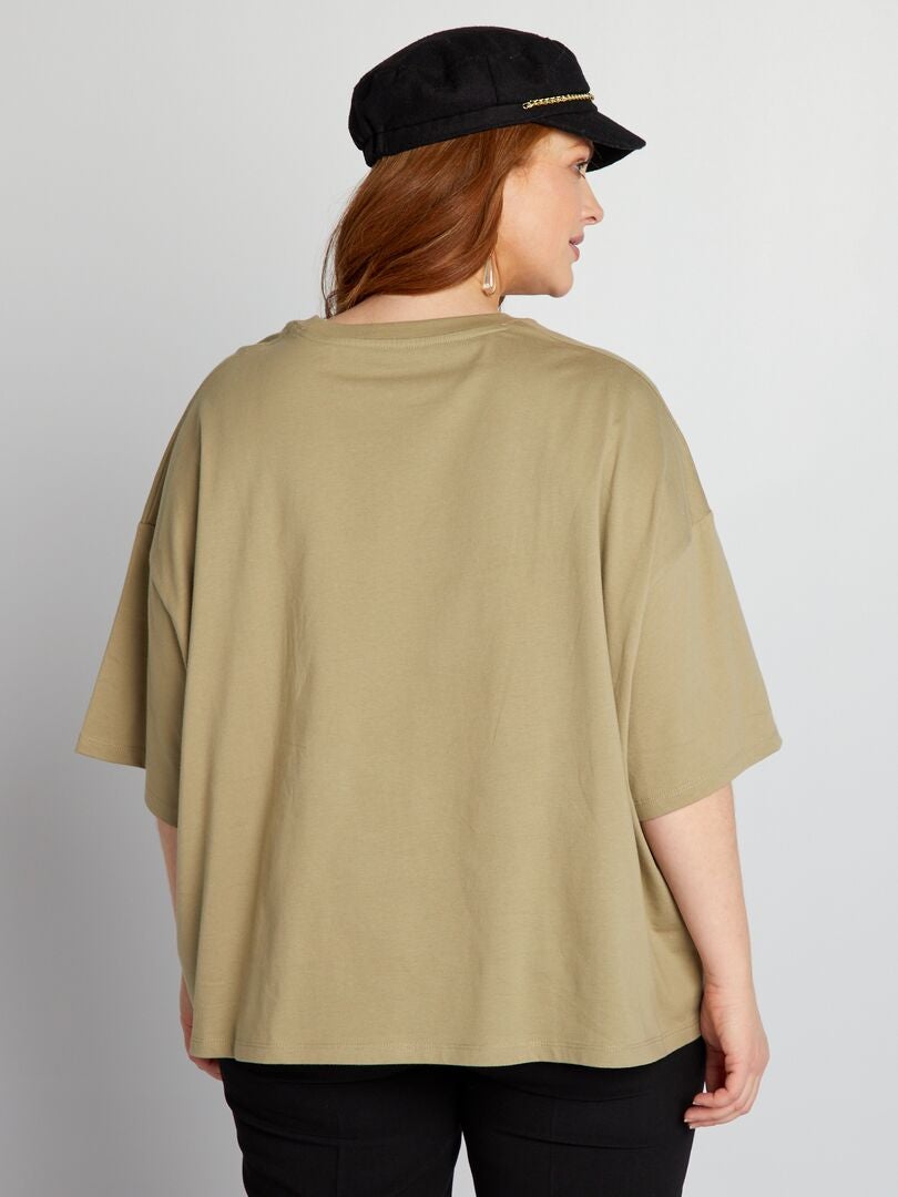 Camiseta de gola redonda 'Queens of the Stone Age' - VERDE