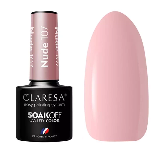 Claresa hybrydowy lakier do paznokci Nude 107 5 g
