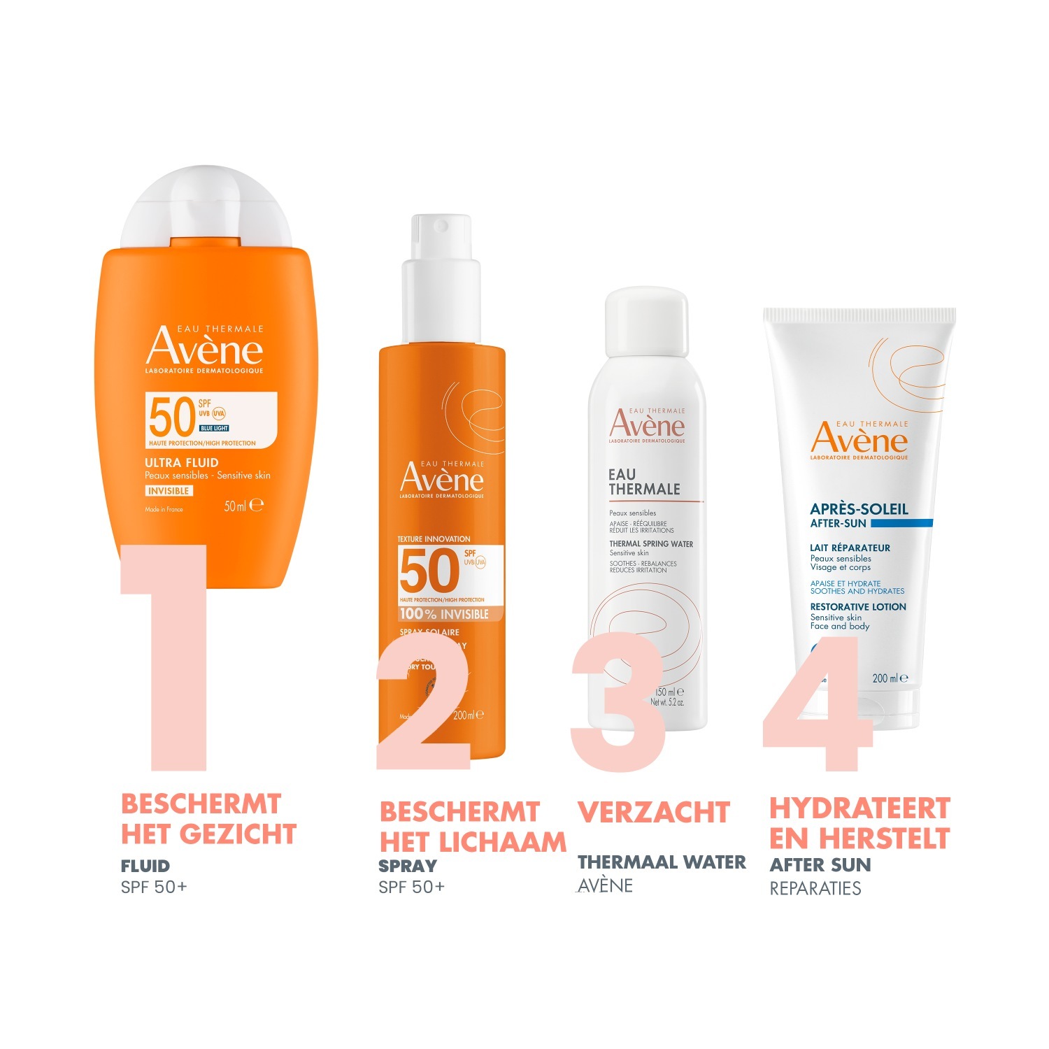 Avène saules aizsargkrēms Ultra Fluid Invisible SPF50 - 50 ml