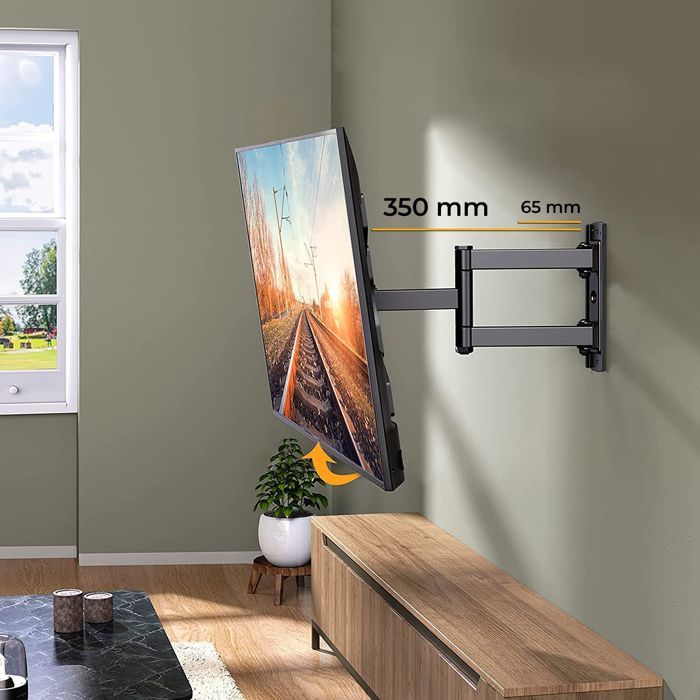 Support mural TV inclinable et orientable avec bras rotatif pour TV LED LG 24TQ520S 24