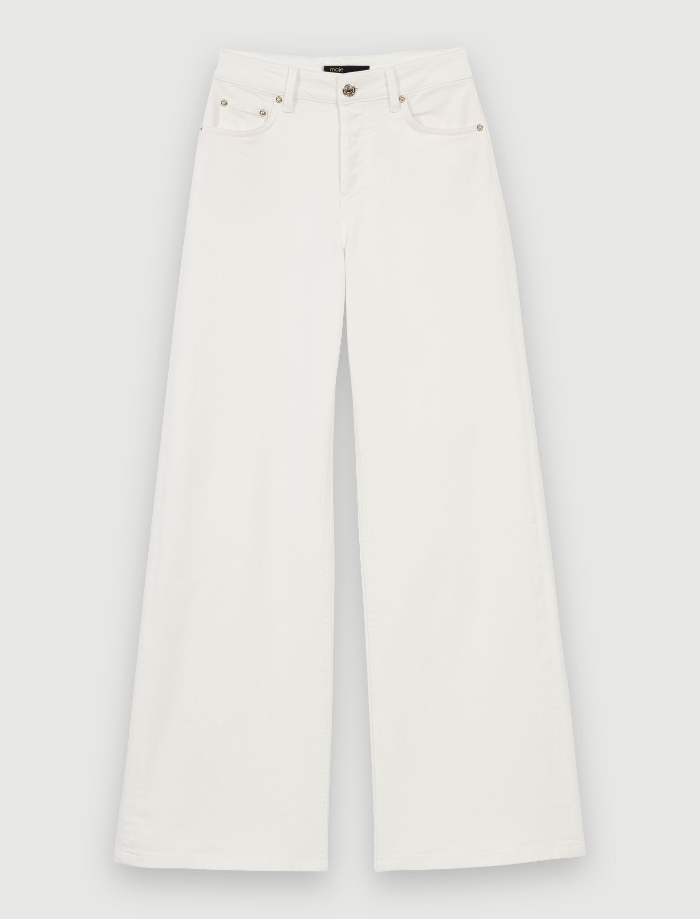 Jeans met wijde pijpen - Wit