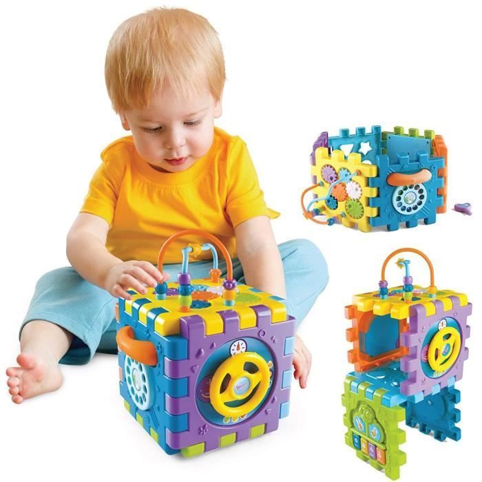 Early Learning Toy - 6-in-1 Activity Cube - Green - Musical and Light-Up - 12 Months and Up