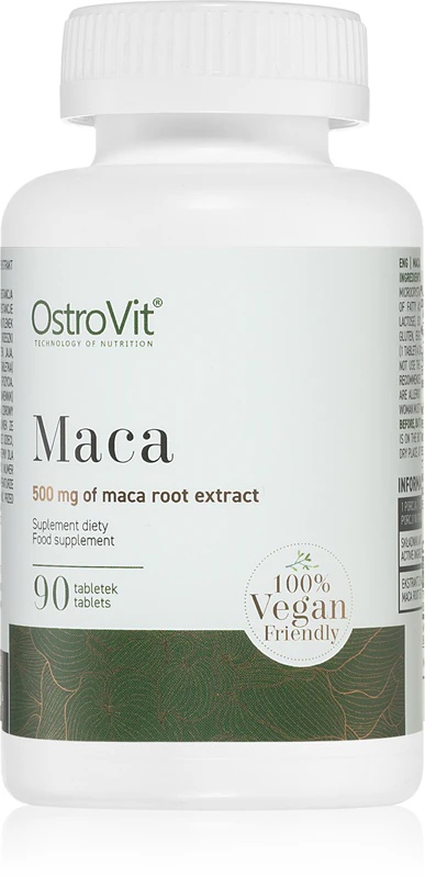 Tablete prehranskega dopolnila OstroVit Maca za podporo moči in vitalnosti
