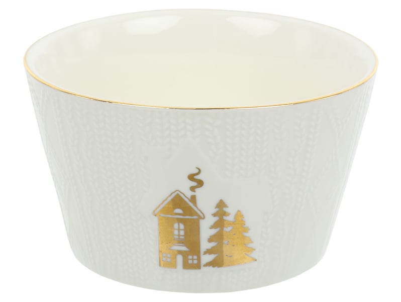 Miska Golden Christmas Tree NBC 450 ml biało-złota