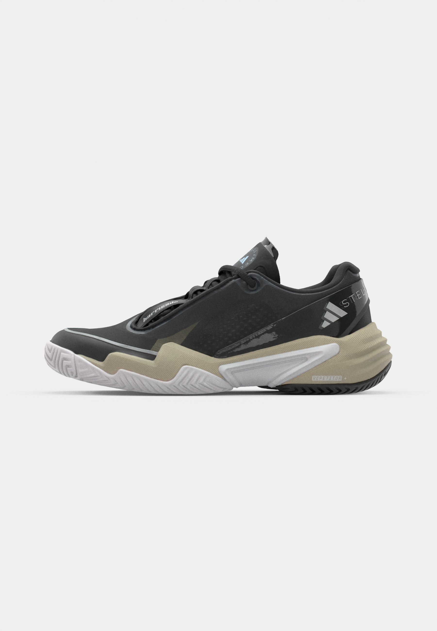 adidas Performance ASMC BARRICADE - Teniski copati za več igrišč - črna/srebrna kovinska/mandljevo mleko