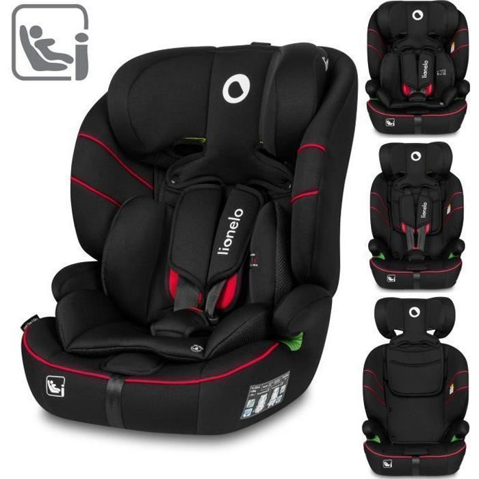 LIONELO Levi i-Size Convertible Babyschale – 76–150 cm – Gruppe 1/2/3 – Schwarz