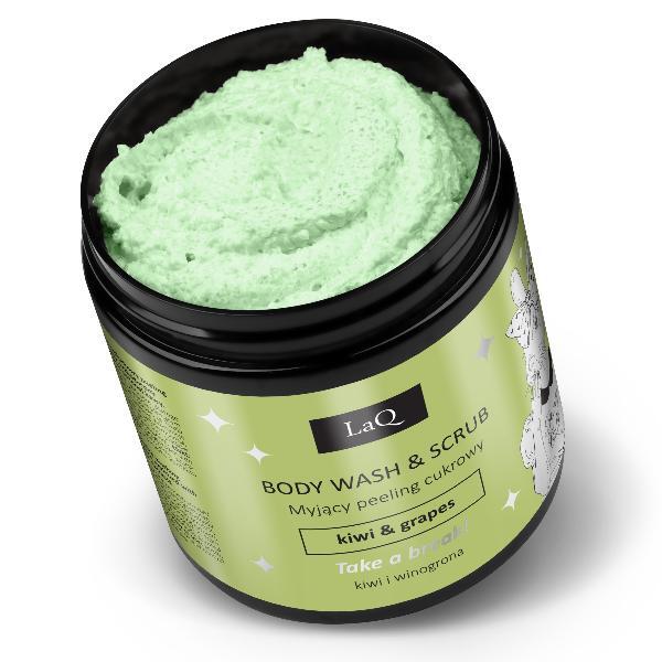 LaQ Kroppssåpe og skrubbpeeling - Kiwi og druer 200 g