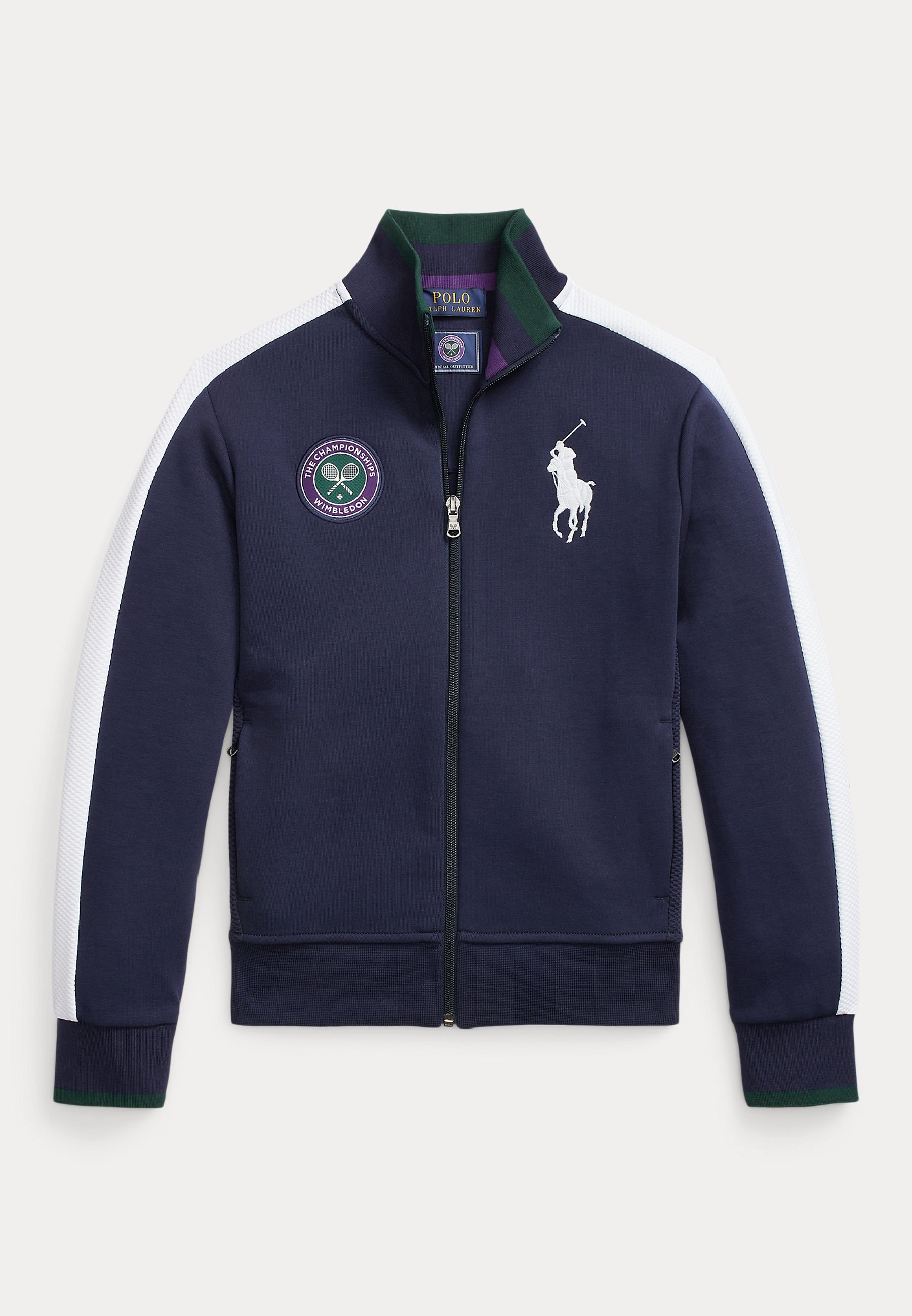 Polo Ralph Lauren Wimbledon Ballperson Trainingsjacke - Sweatshirt mit Reißverschluss - Französischblau/Reinweiß