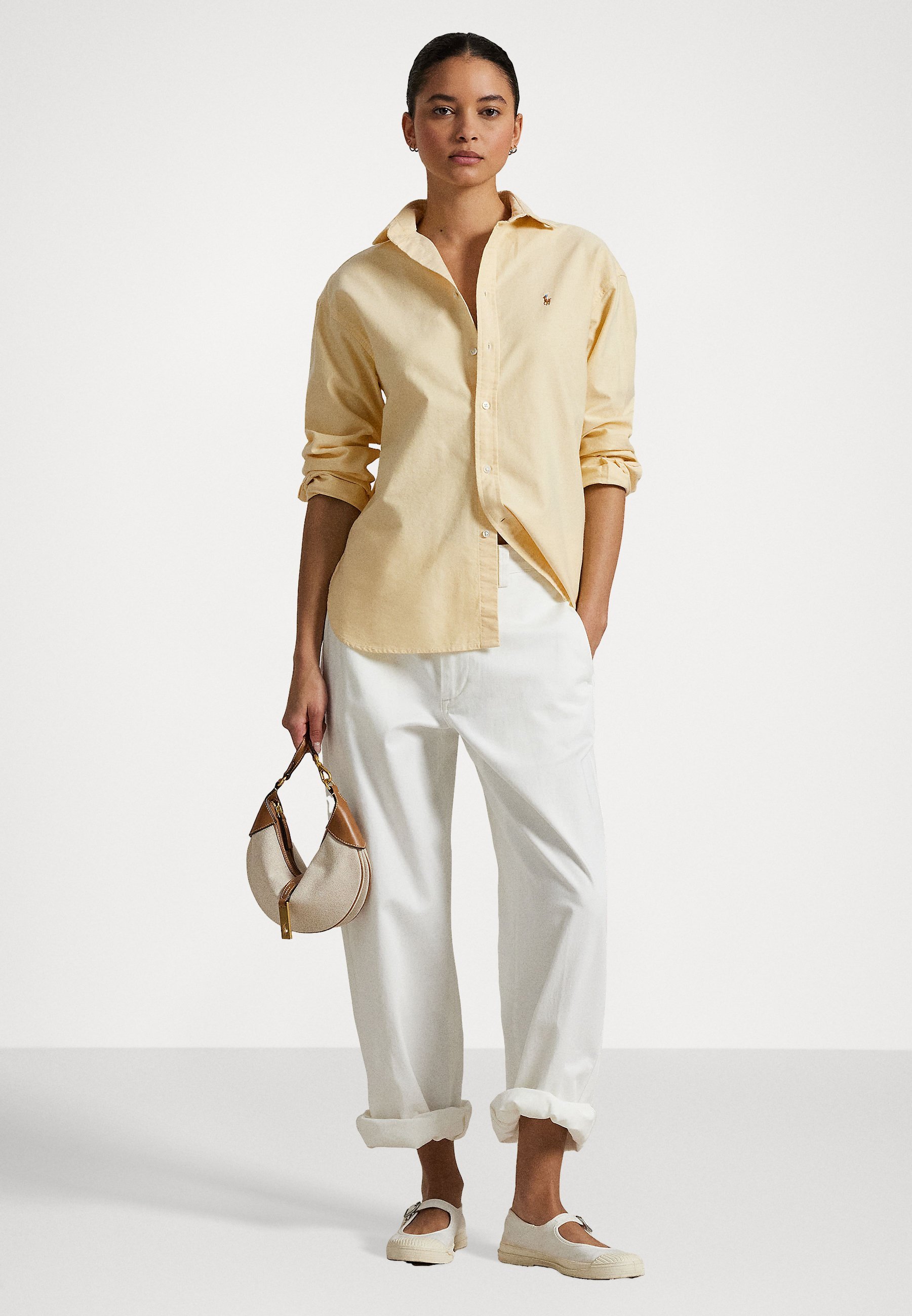 Polo Ralph Lauren Relaxed Fit Oxford-Hemd aus Baumwolle – Bluse mit Knopfleiste – Wicket Yellow