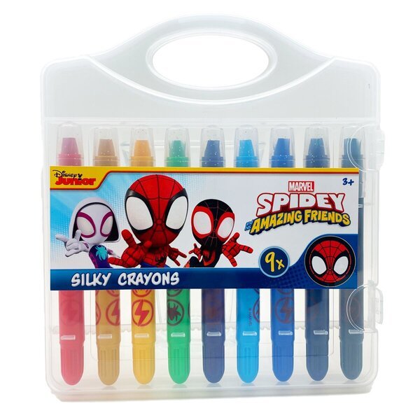 Hodvábne pastelky Disney Junior Marvel Spidey a jeho úžasní priatelia<br>9 kusov