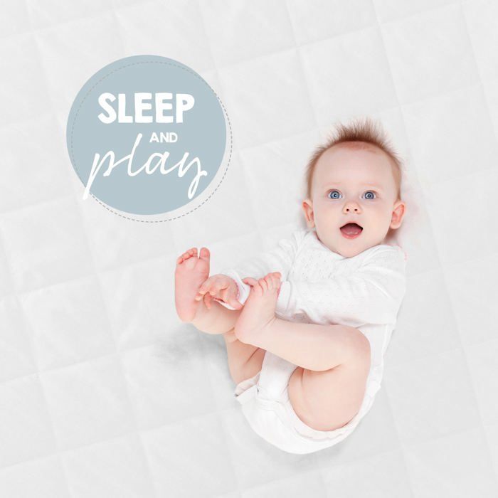 Matelas pour Parc Bébé ROBA - 100 x 100 cm - Déhoussable - Blanc