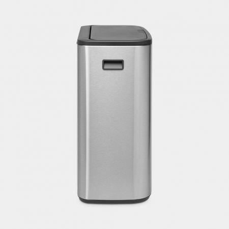Pattumiera BRABANTIA Bo Touch - 60 L - Acciaio opaco, anti-impronta