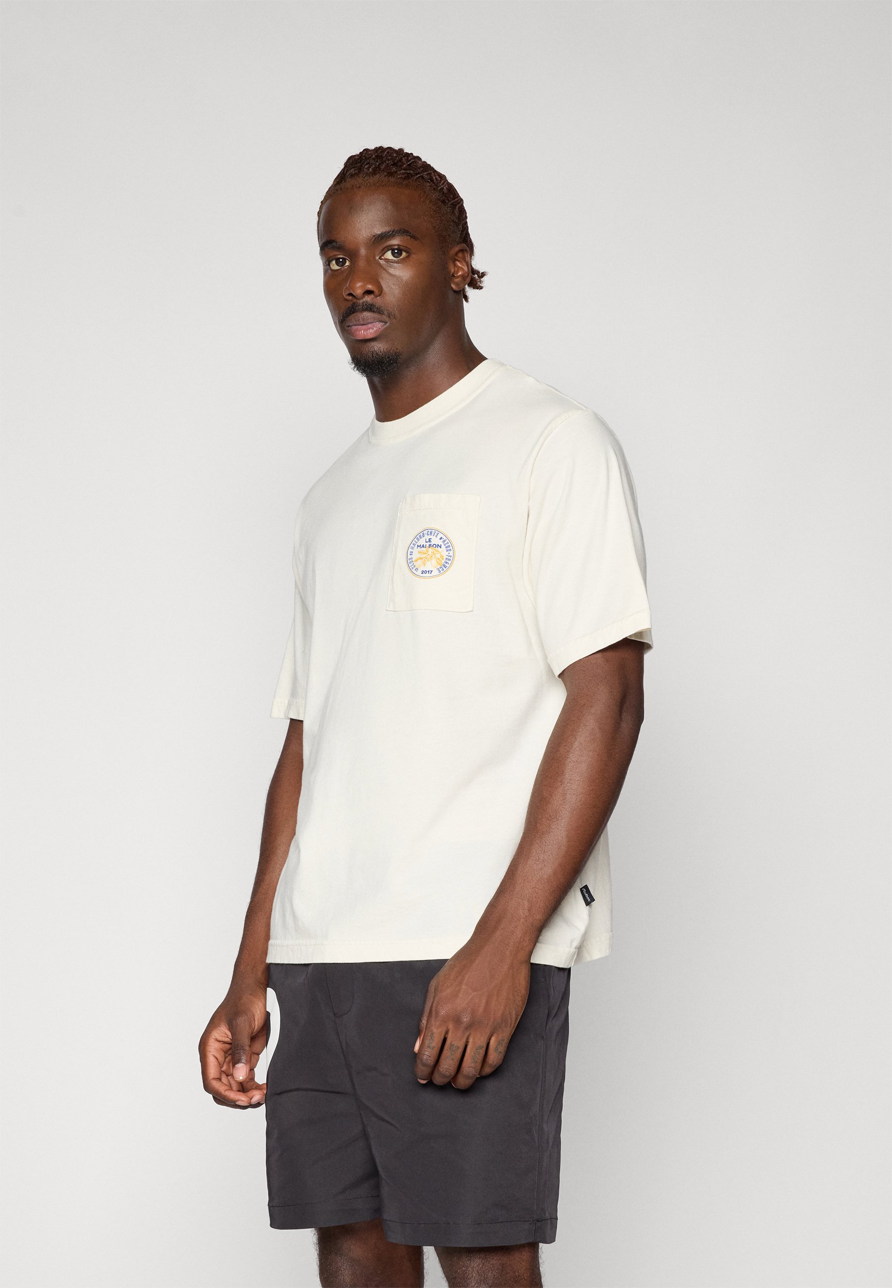 Malbon CITRON POCKET - Tričko s potiskem - ivory
