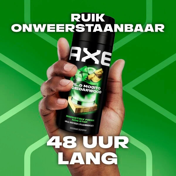 „Axe Wild Mojito & Cedarwood“ dezodorantas ir kūno purškiklis, 150 ml