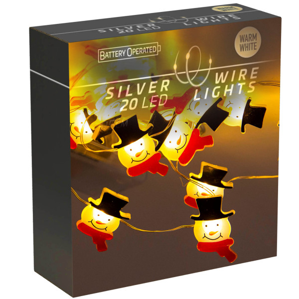 Lampki 20 Led Na Baterie Dekoracja Na Boże Narodzenie 95 Cm