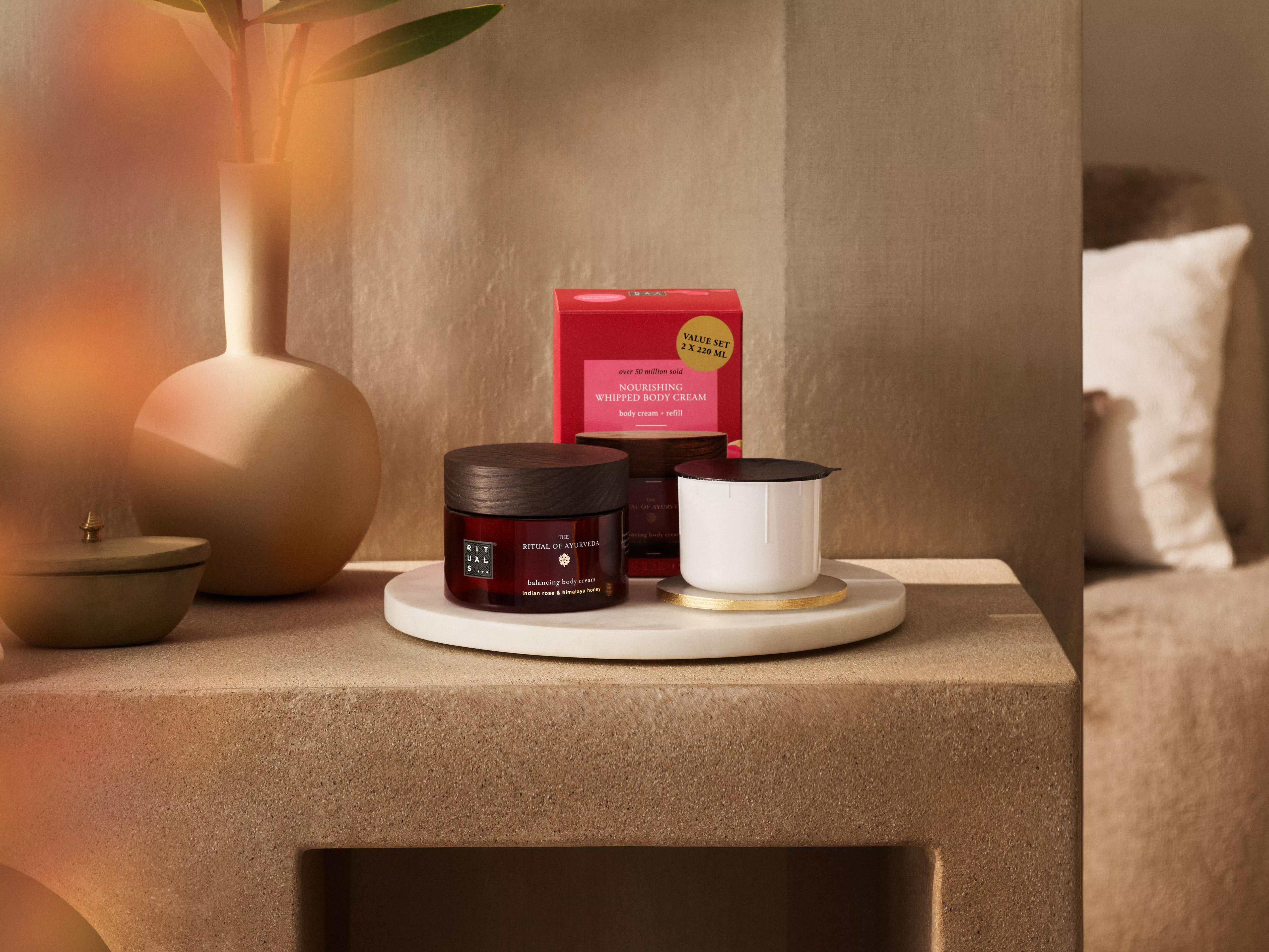Crema corporal y paquete de recarga