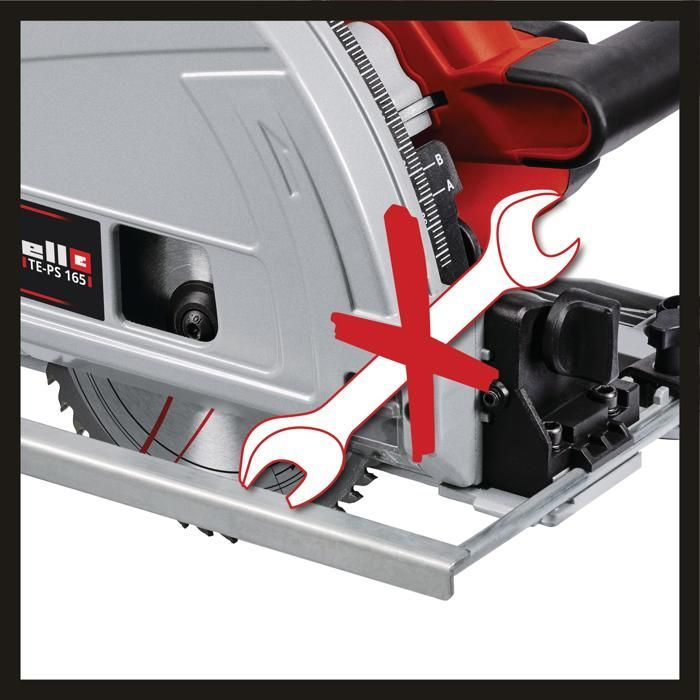 Einhell Scie plongeante TE-PS 165 (1200 W, Diamètre de lame : 165mm, 48 dents, lame HW/TCT, profondeur de coupe : 56 mm)