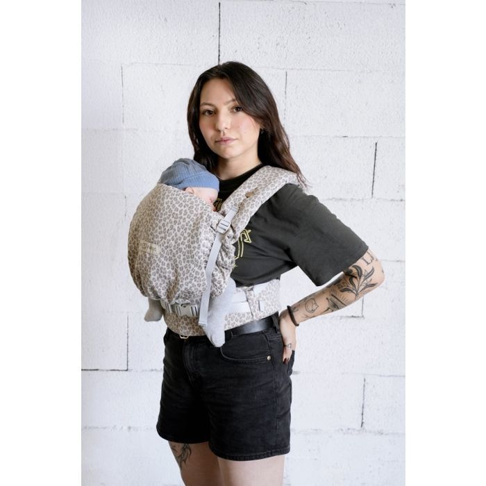 LOVE RADIUS - Canguru Physiocarrier 2 para bebês de 0 a 36 meses com estampa de leopardo
