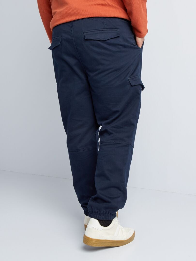 Calça chino com bolsos laterais - AZUL