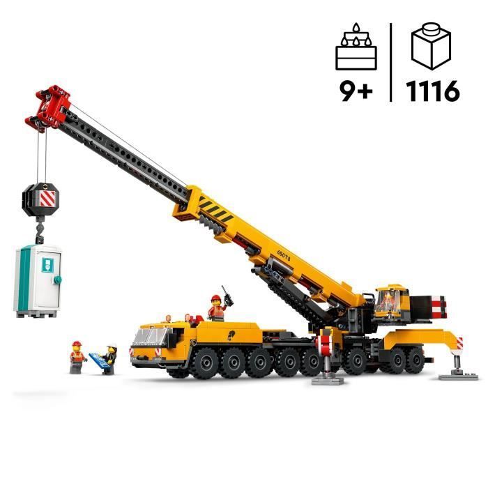 LEGO® City 60409 Yellow Mobile Construction Crane, Building Set Gift for Children