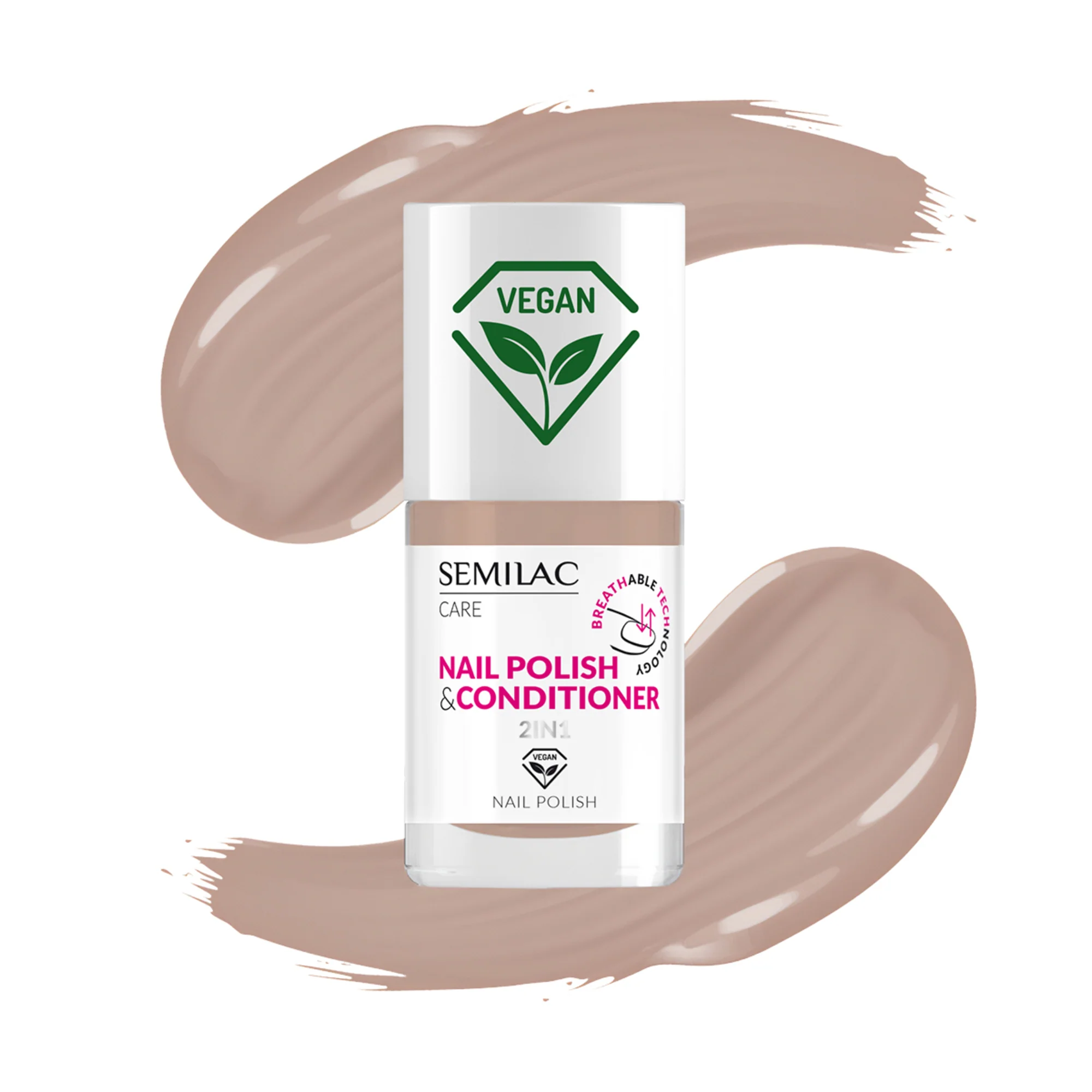 Nail Polish BREATHable TECHnology Nail Polish & Conditioner 2in1 - Smalto