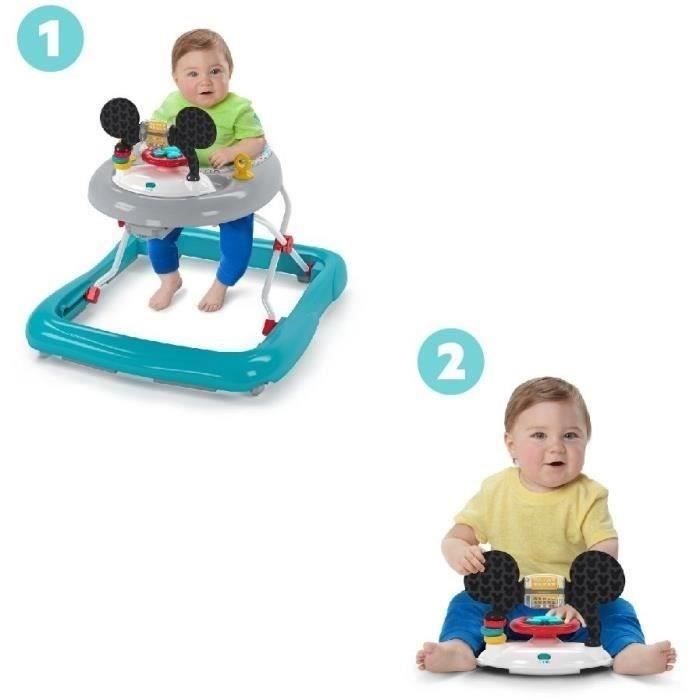 DISNEY BABY - MICKEY - 2-in-1 Convertible and Foldable Baby Walker with Built-in Removable Activity Toy, Baby Gift