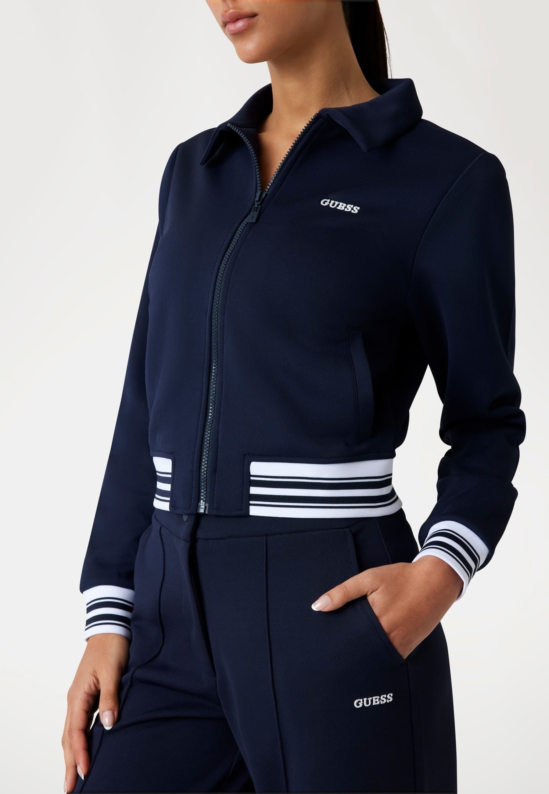 Guess sweatshirt met rits - blauw