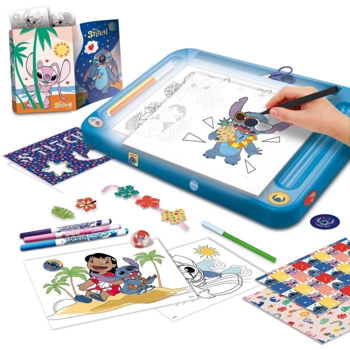 Drawing kit - LISCIANIGIOCHI - STITCH - Light table - Templates, Markers