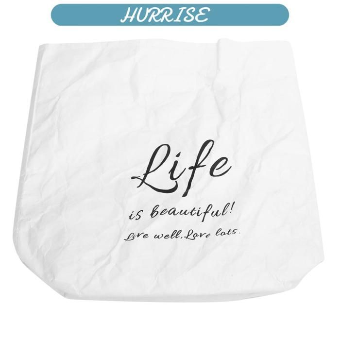 Sonew Sac à lunch en papier kraft Kraft Paper Lunch Bag Aluminum Film Insulated Holder Environmental bagagerie rangement