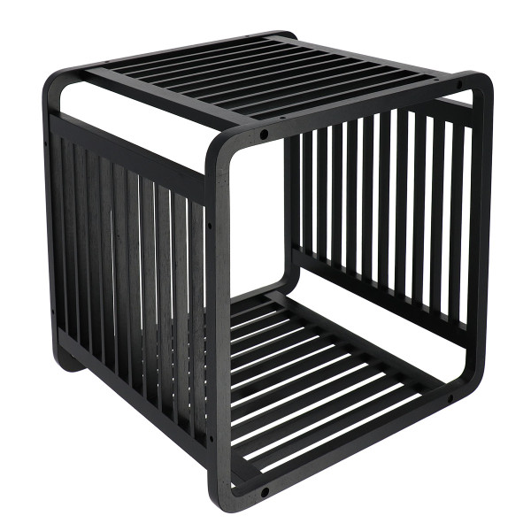 Modułowa półka bambusowa Cube Czarna nowoczesna 33 cm