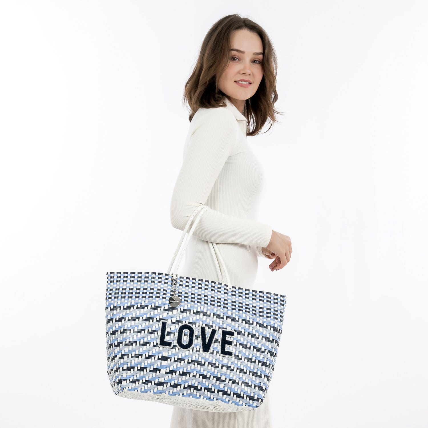EMILY & NOAH Shopping Bag E&N Edda - Blauw