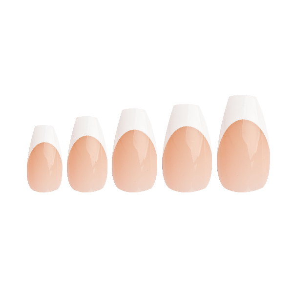 Invogue Pink French Coffin Nails - 24er-Pack