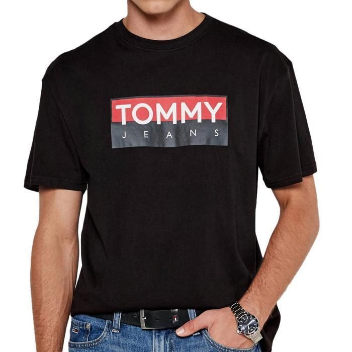 T-shirts Zwart Heren Tommy Hilfiger Reg