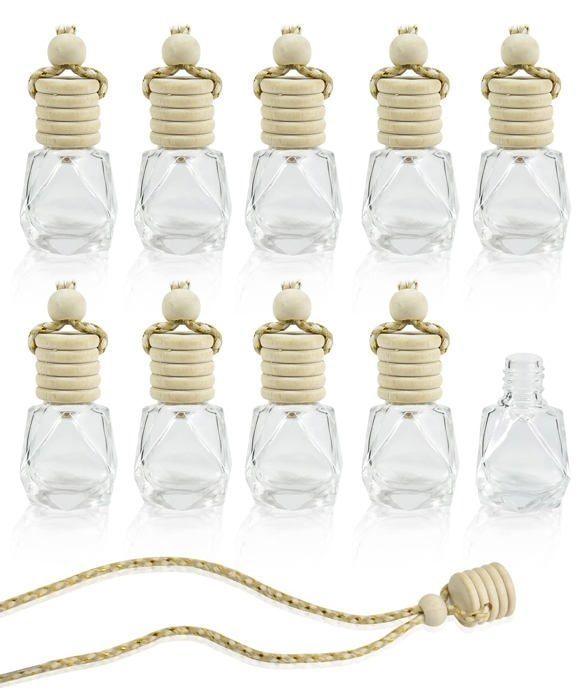 Juego de 10 ambientadores para coche, aromaterapia, difusor de aceites esenciales colgante - Accesorios decorativos