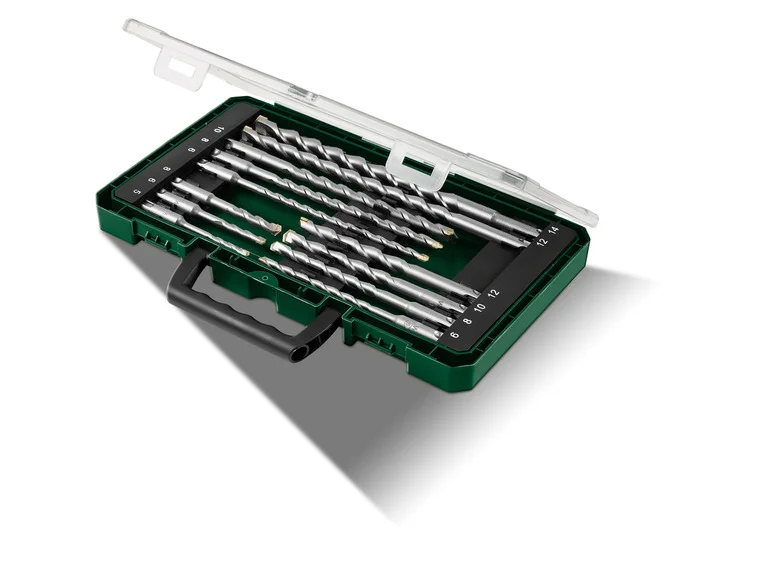 Conjunto de brocas para martelo perfurador PARKSIDE®, conjunto de cinzéis lubrificados, conjunto de brocas serpentinas lubrificadas