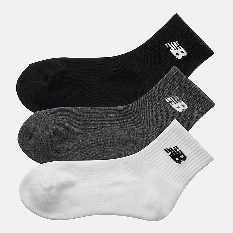Șosete unisex de zi cu zi până la gleznă, set de 3 - ALB MULTIPLU