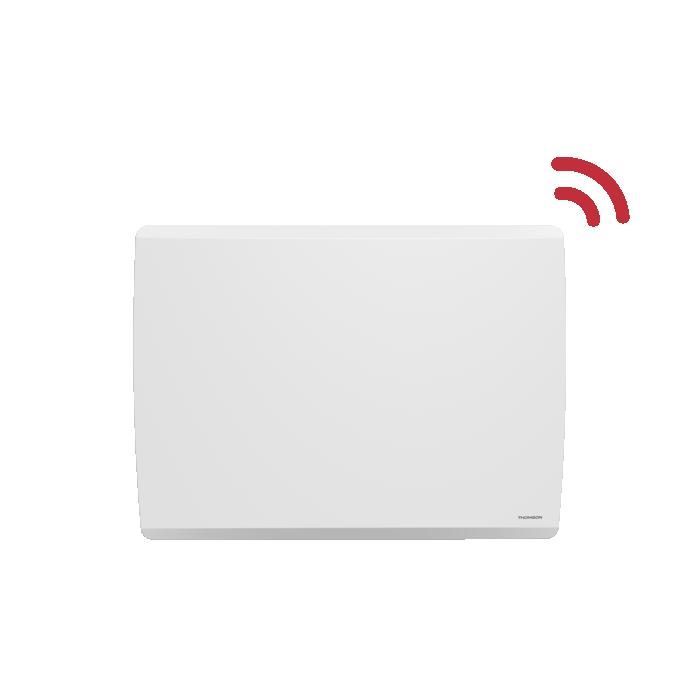 Vaste elektrische radiator met droge inertie - Dubbele verwarmingskern - THOMSON - MOLY 2000W - WiFi-verbinding - horizontaal wit - NF