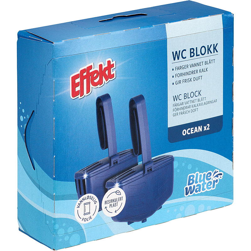 Effekt WC-block 2-pack, Blått Vatten, Hav, Effekt