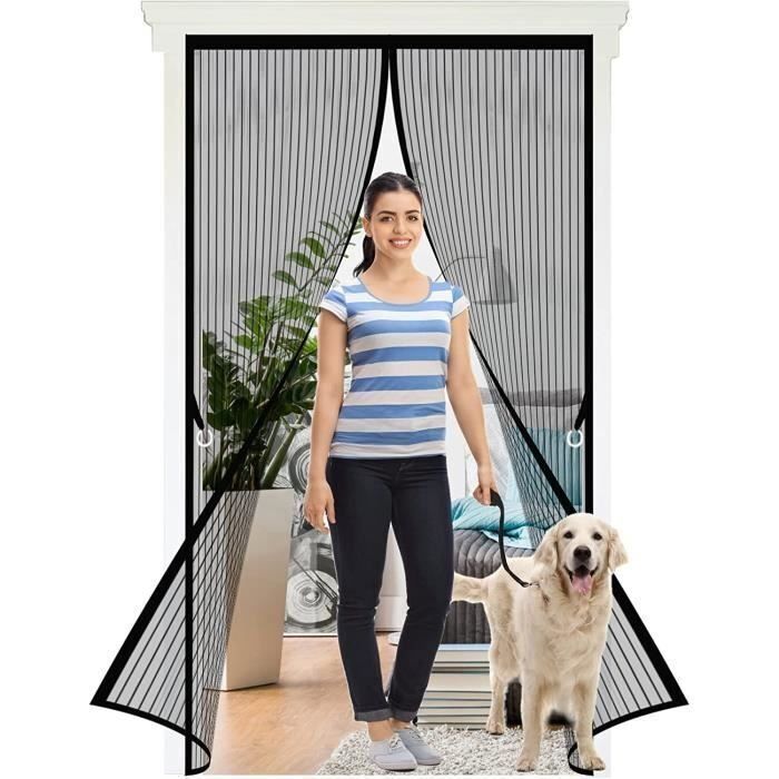 Magnetic Door Mosquito Net Curtain 140 x 220cm - Magnetic Mosquito Net Curtain - Automatic Closing - Black