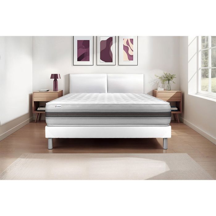 Conjunto de colchón y base de cama de 180x200 cm - Vitalmemo Back White