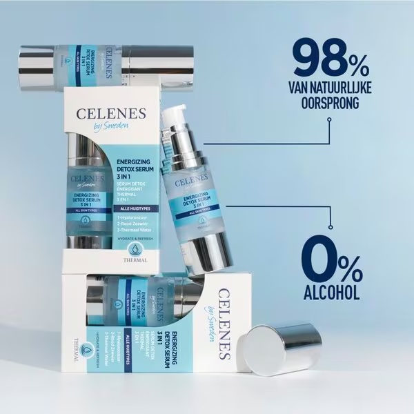 Celenes By Sweden 3-у-1 енергизирајући детокс серум<br>30 мл, за све типове коже
