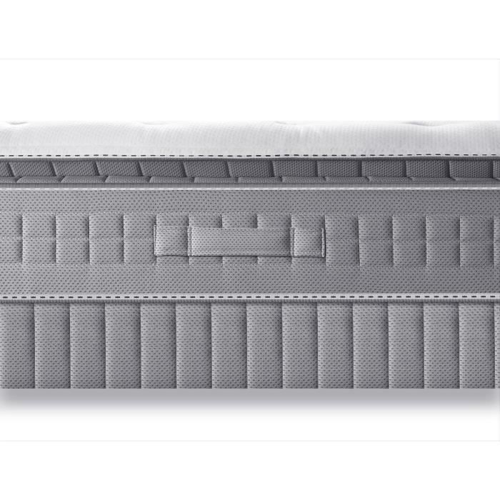 SIMMONS SW5 Ensemble 140 x 200 matelas + sommier - Ep. 29 cm - No Flip - Ressorts ensachés - Ferme - Fabriqué en France