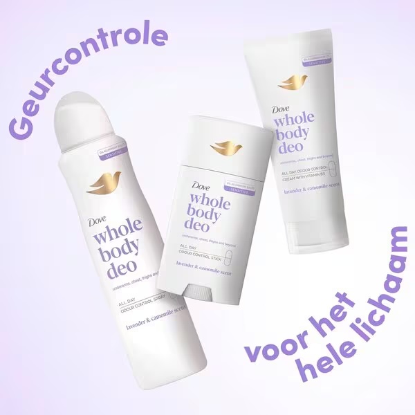 Dove lavandas un kumelīšu dezodoranta zīmulis visam ķermenim, 75 ml