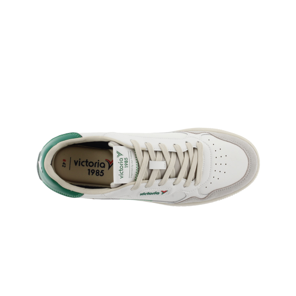 Baskets rétro classiques en cuir V. 1985 C80 avec logo rétro et talon contrastant