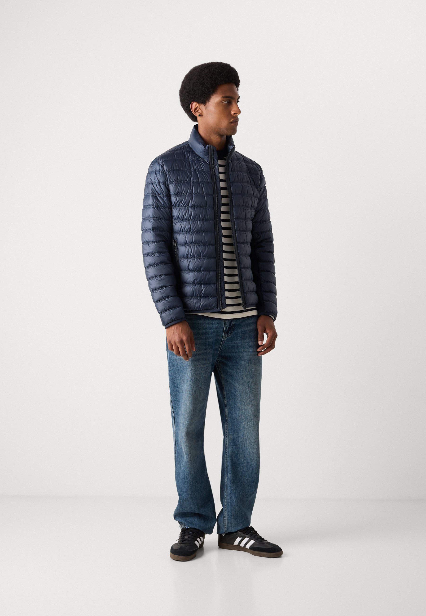 Marc O'Polo HYBRID STAND UP COLLAR JACKET - Lichte jas - donkerblauw