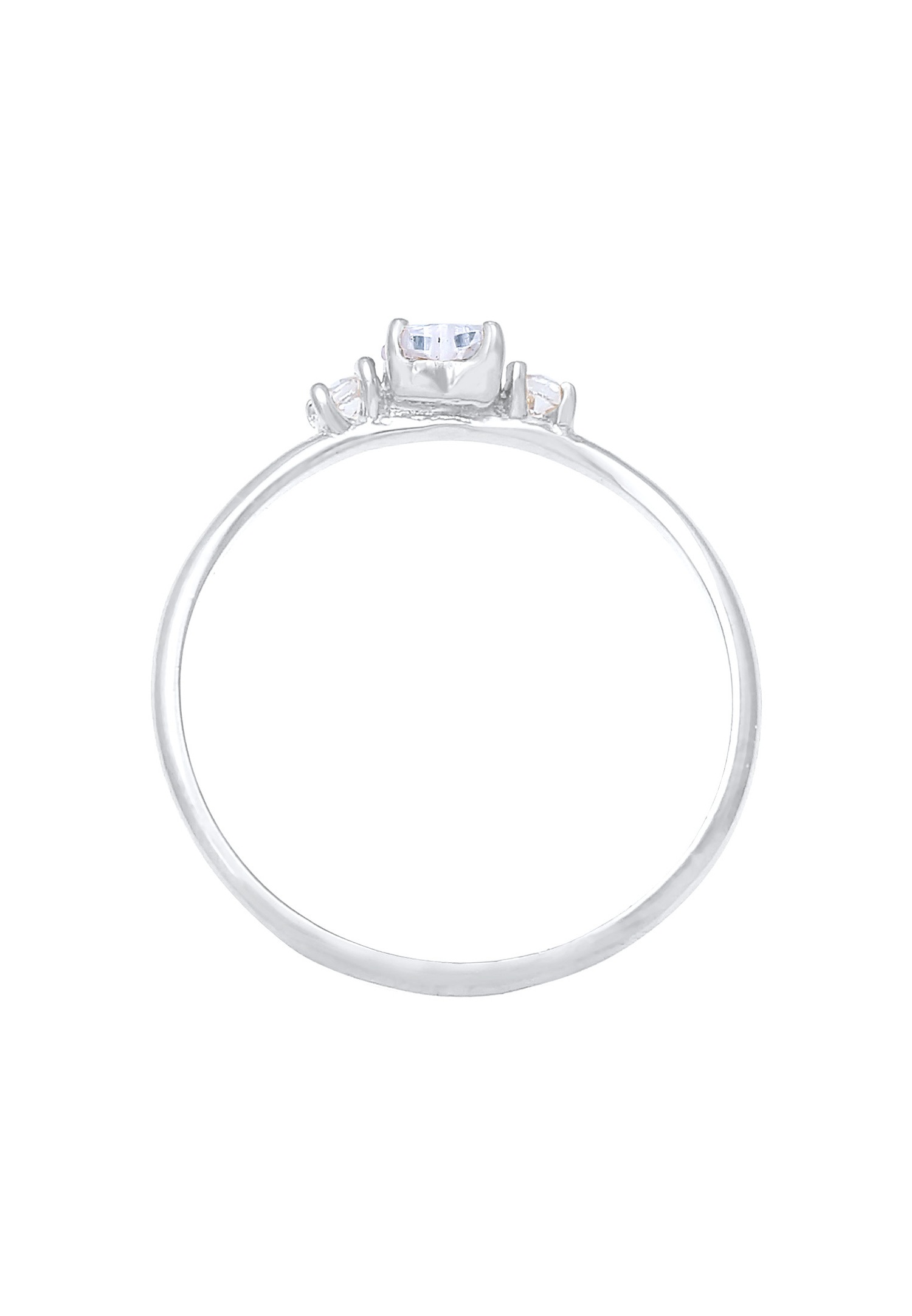 Elli Femmes Bague de fiançailles Cœur avec cristal de zirconium en argent sterling 925