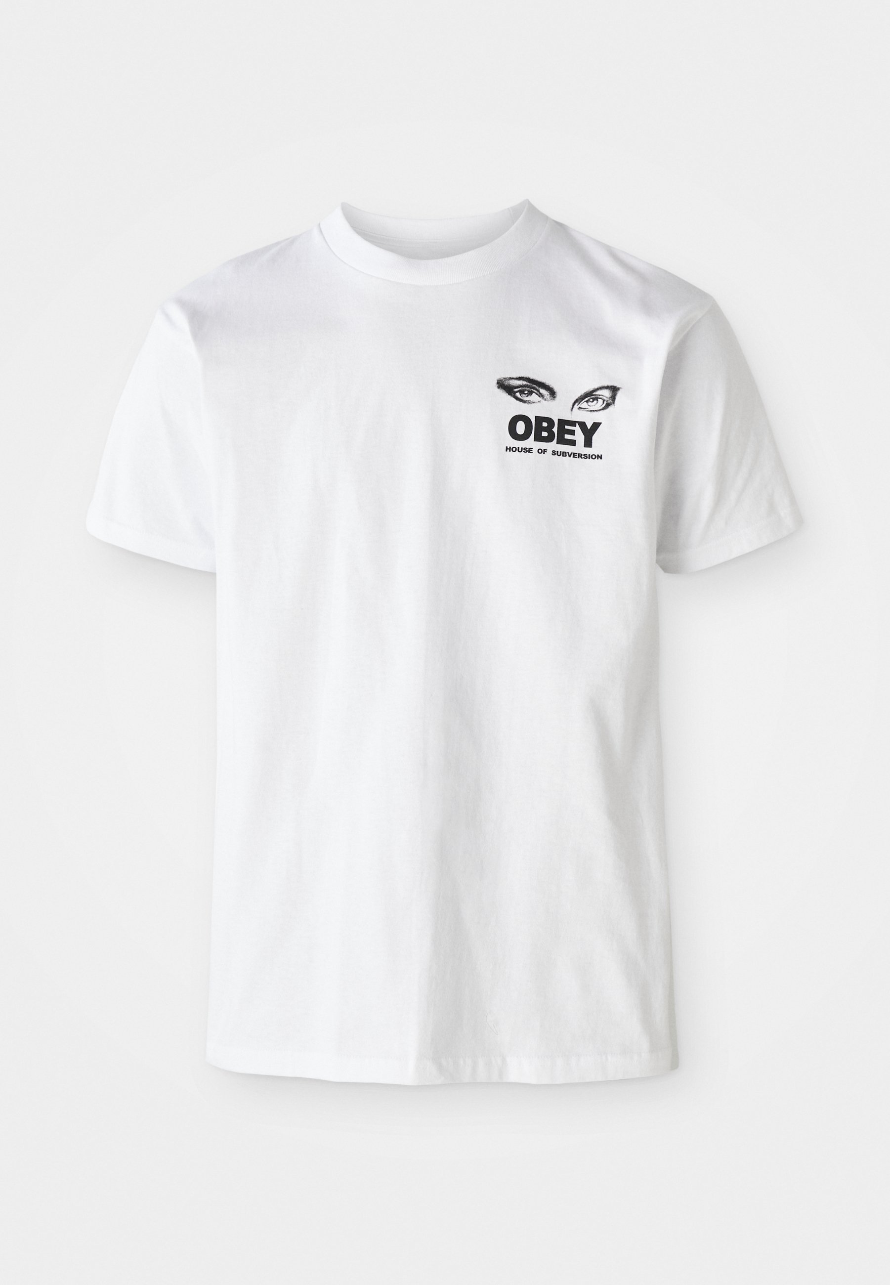 Obey Clothing HOUSE OF SUBVERSION - Koszulka z nadrukiem - biała