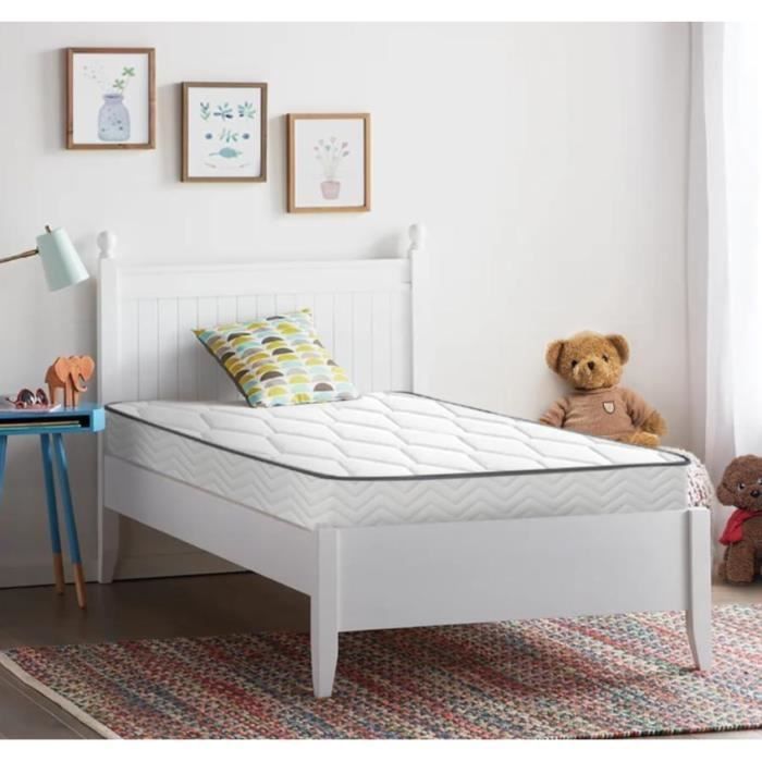 Materasso 90x190 cm, materasso a molle spesso 18 cm, strato in memory foam traspirante, 9 zone di comfort, certificato CertiPUR-US.