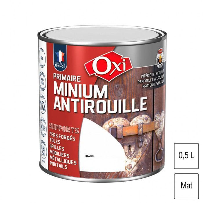 PROTEÇÃO MÍNIMA CONTRA FERRUGEM - 0,5 Litro - BRANCO