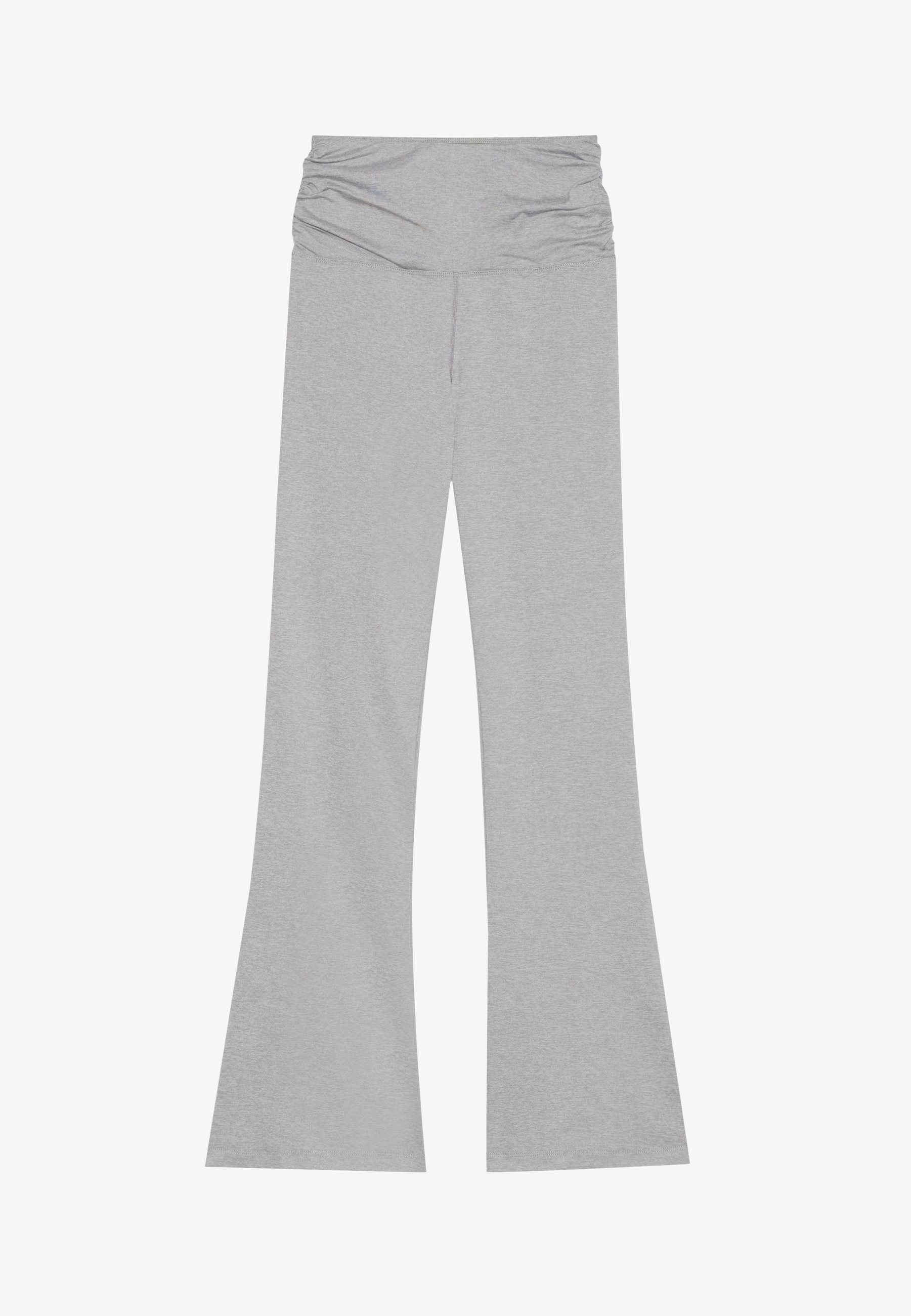 Even&Odd aktivne ŠIK LEGGINGS Z VISOKIM PASTOM IN STRANSKIMI NABORI - Legingsi - svetlo sive barve
